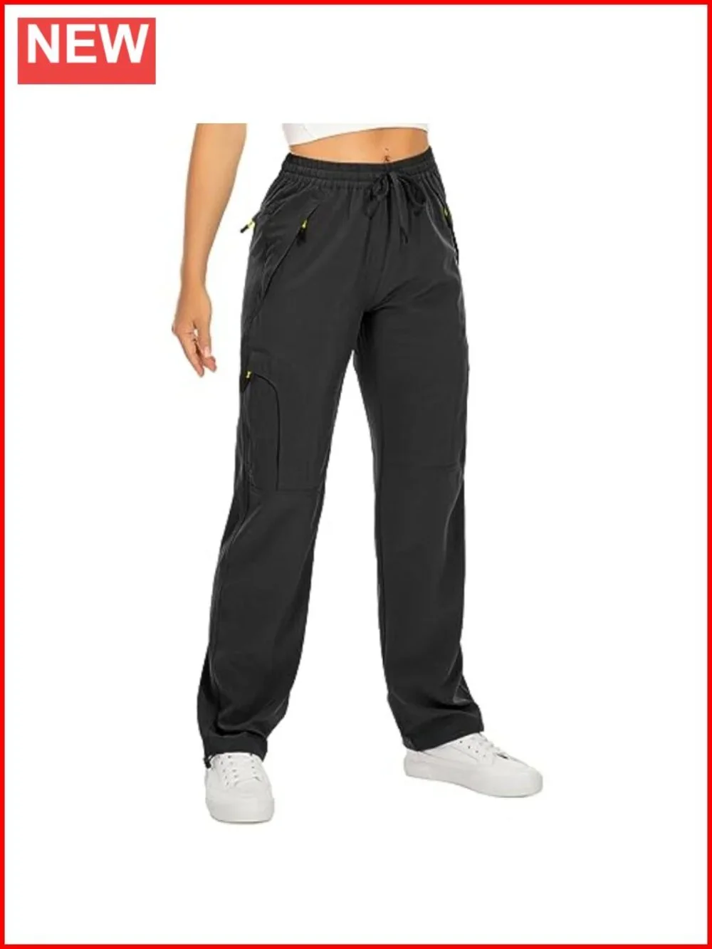 UPF 50+ Quick Dry Lightweight Hiking Cargo Pants with Zipper Pockets